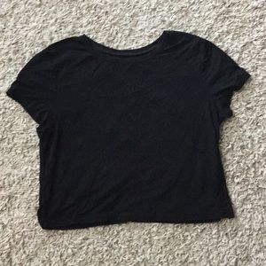 American Eagle black cropped tee